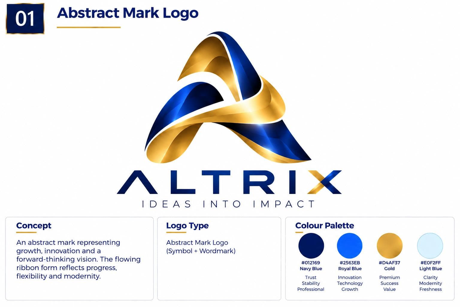 Symbol logo example — a distinctive abstract mark representing the brand