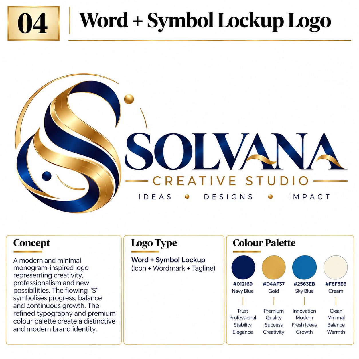 Word and symbol lockup logo example 4 of 5