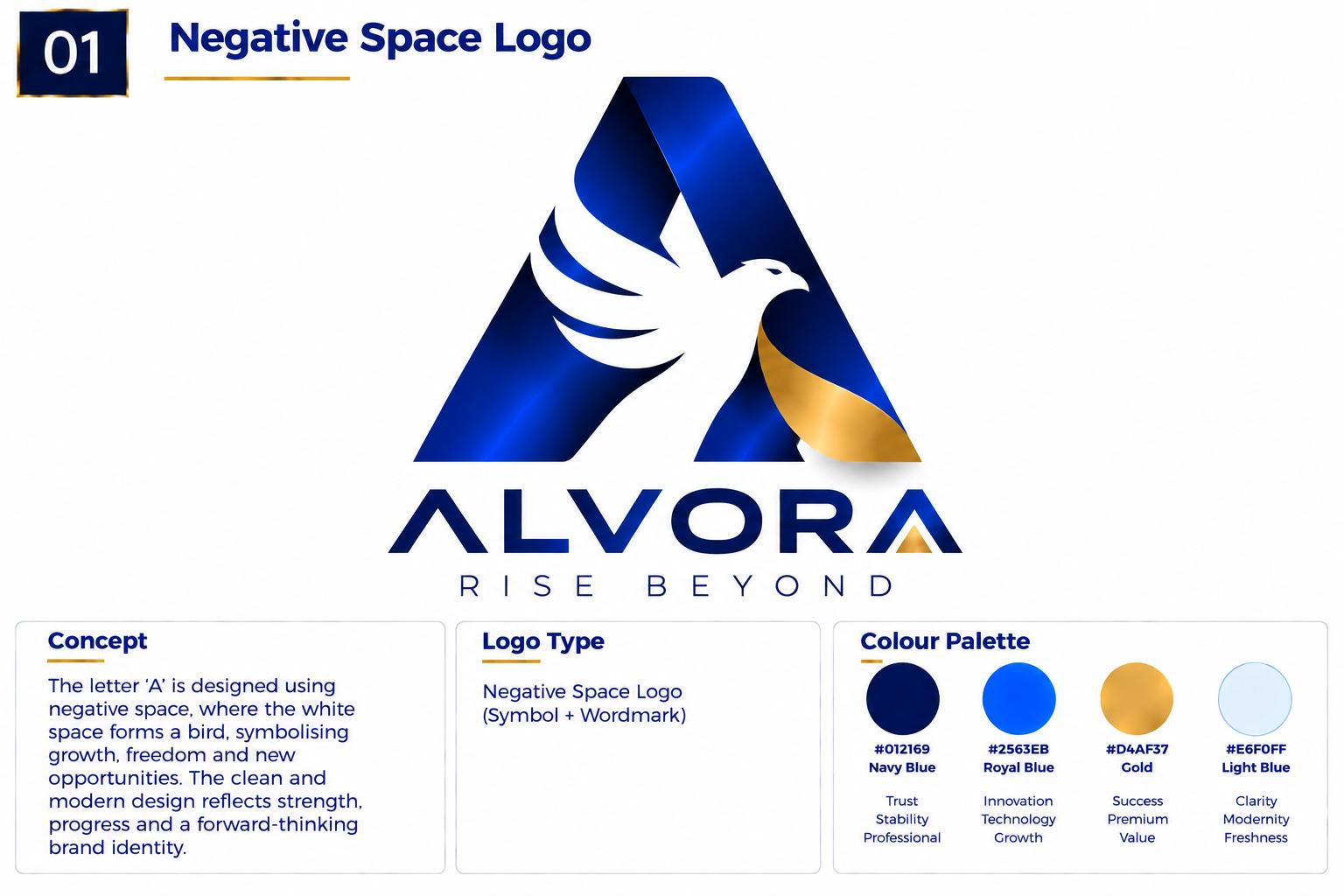 Negative space logo example 1 of 5