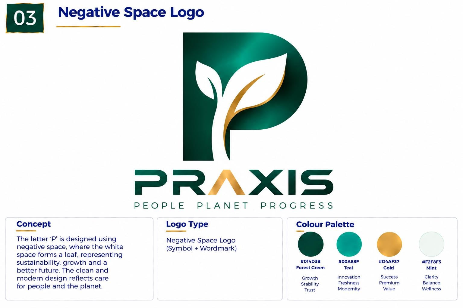 Negative space logo example 3 of 5
