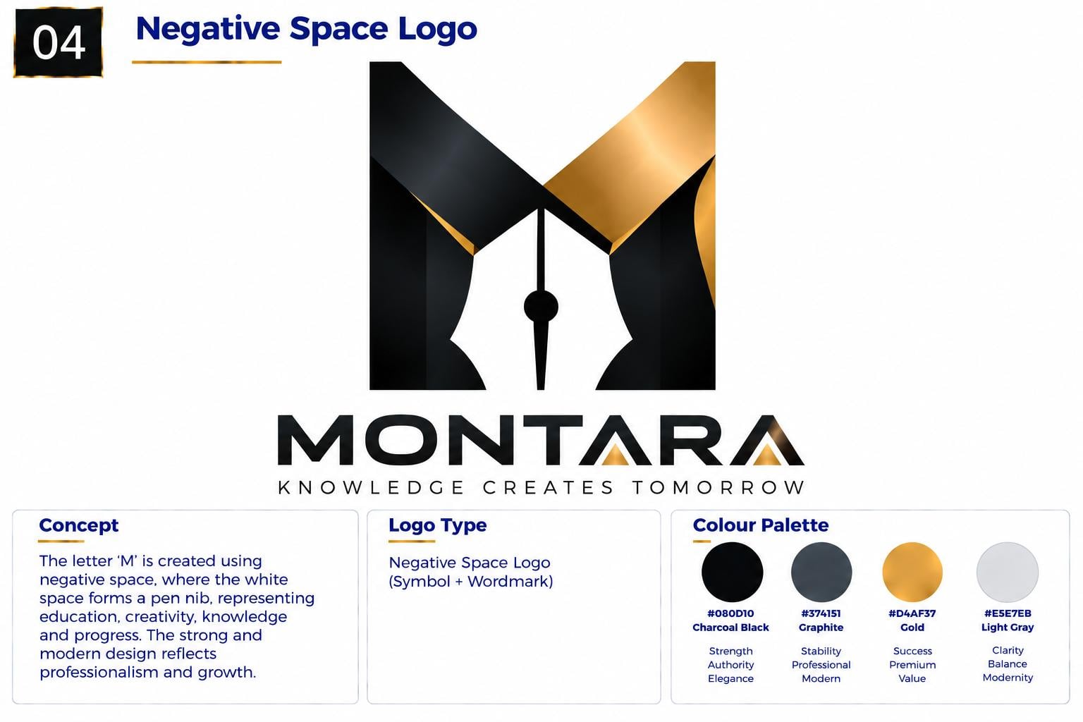 Negative space logo example 4 of 5