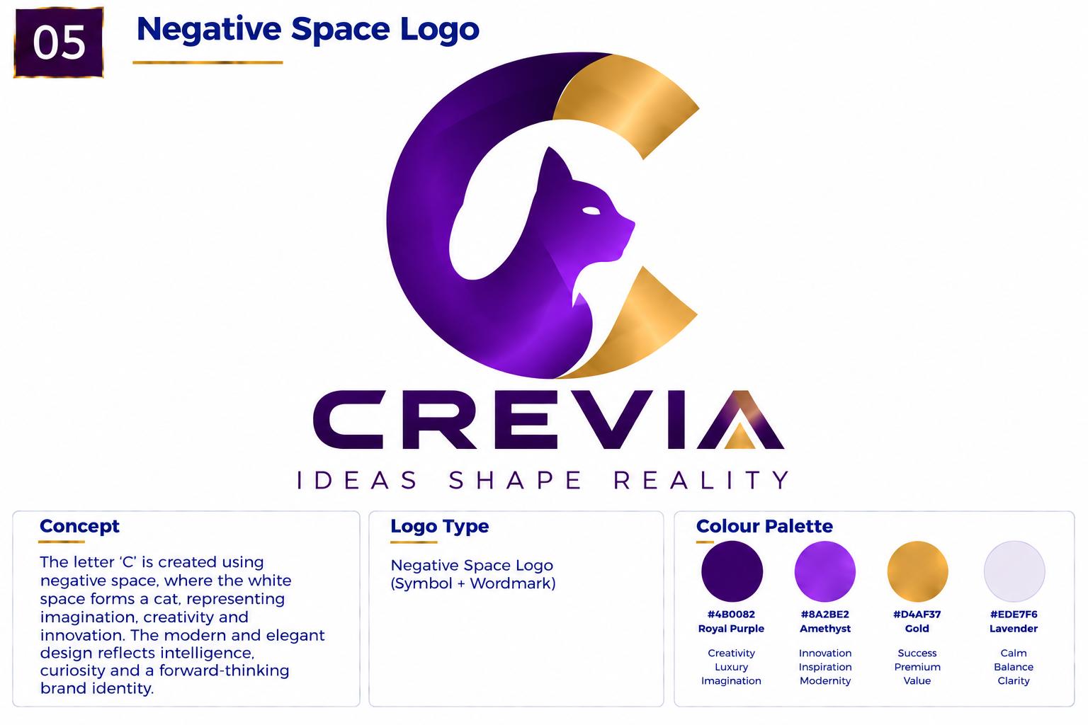 Negative space logo example 5 of 5