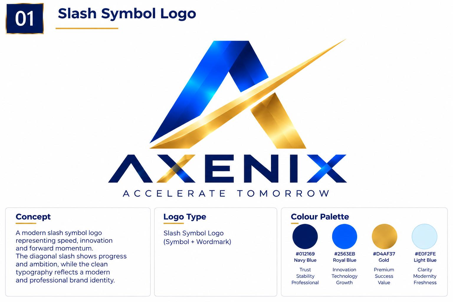 Slash symbol logo example 1 of 5