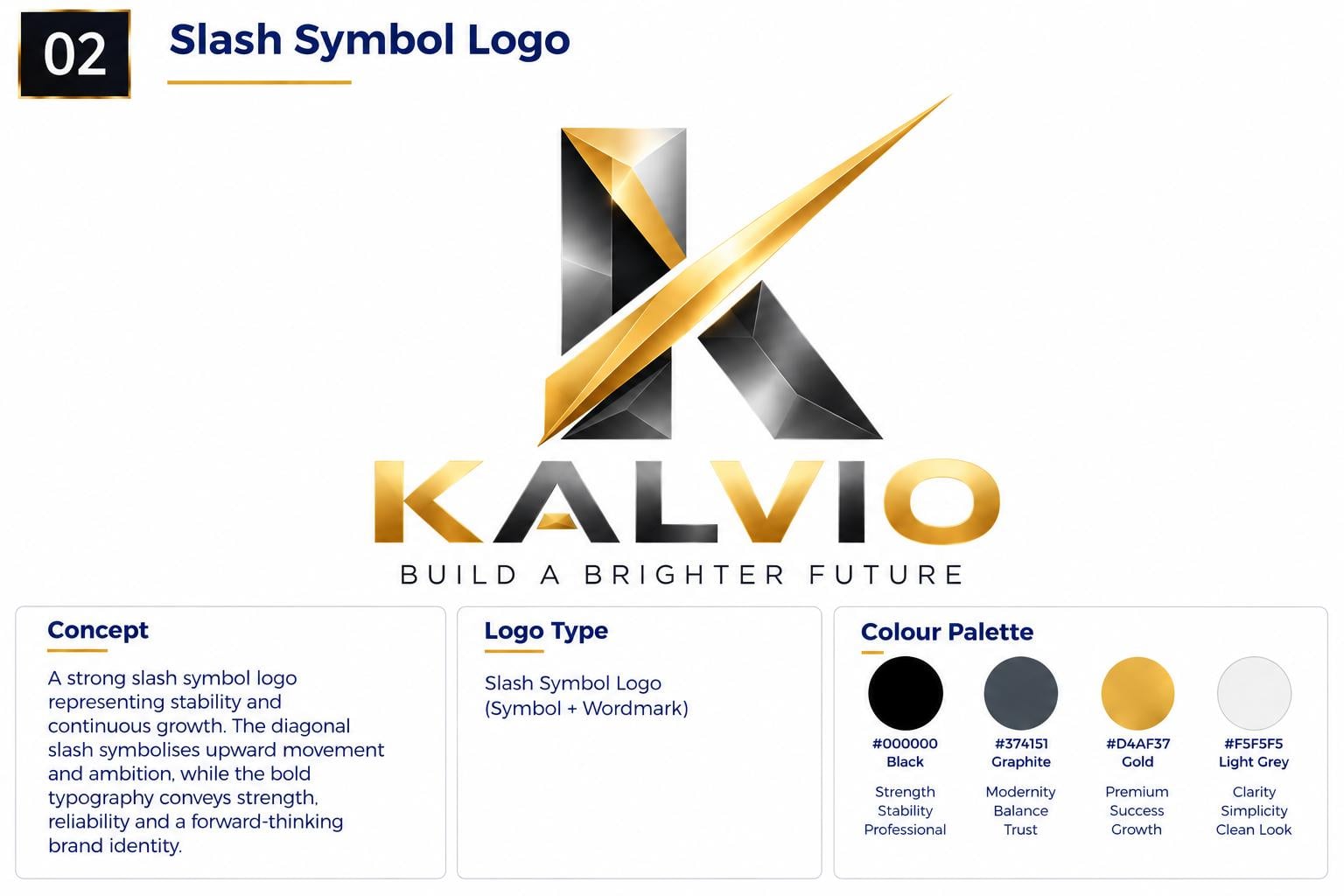 Slash symbol logo example 2 of 5