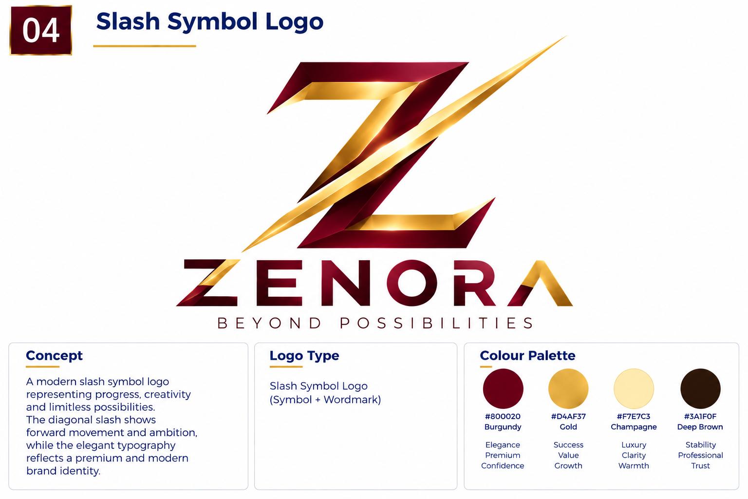 Slash symbol logo example 4 of 5