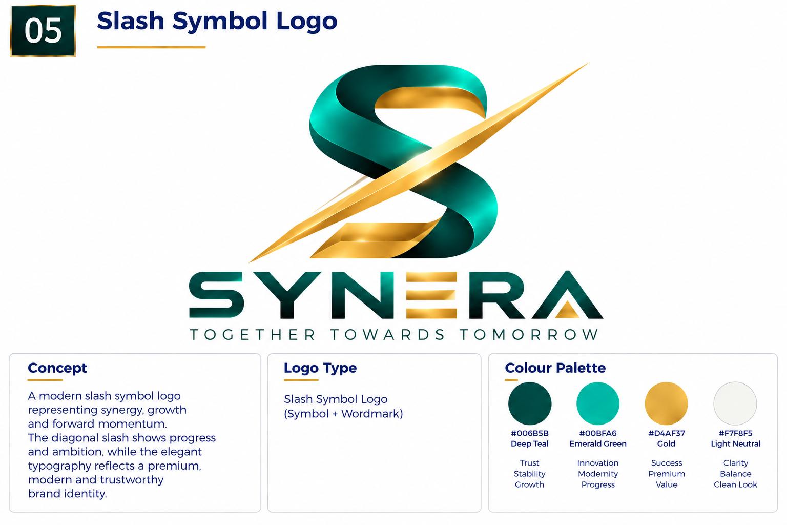 Slash symbol logo example 5 of 5