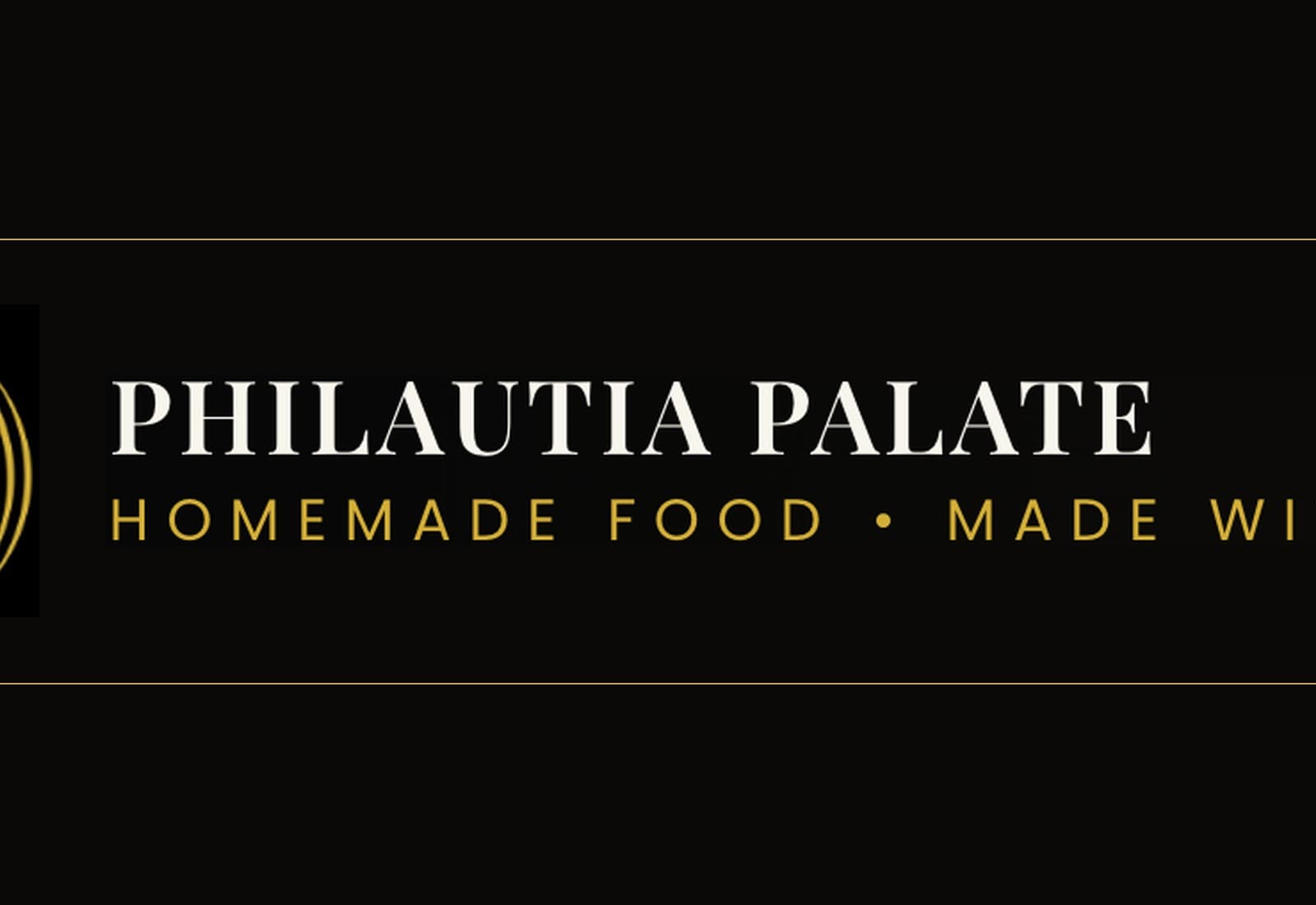 Philautia Palate black and metallic gold brand presentation